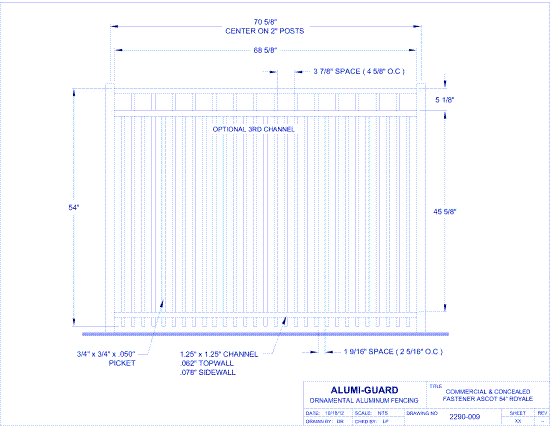 Commercial & Concealed Fastener Manchester 54" Royale (CCFA543S0-1)
