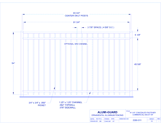 Concealed Fastener Commercial Manchester 54" (CFA543S)