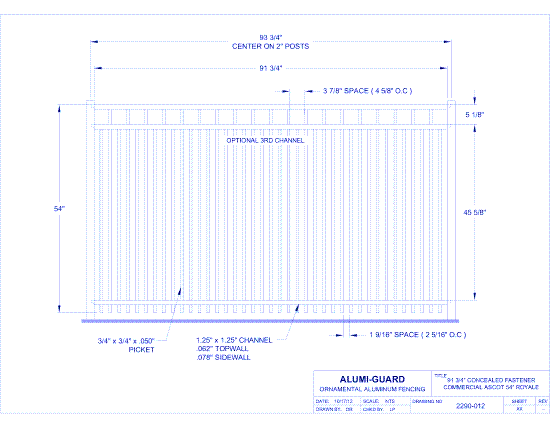 Concealed Fastener Commercial Manchester 54" Royale (CFA543S0-1)