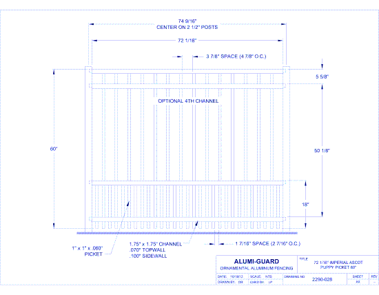 6' Imperial Manchester 60" Puppy Picket (IM6A604S0-2)