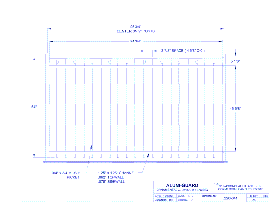 Concealed Fastener Commercial Salem 54" (CFC543S)