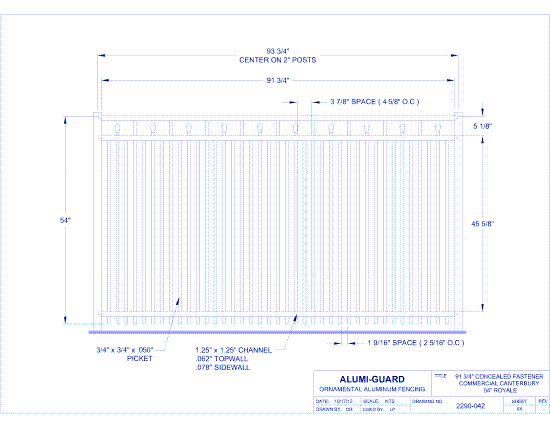 Concealed Fastener Commercial Salem 54" Royale (CFC543S0-1)