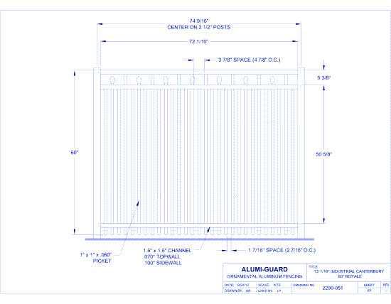 6' Industrial Salem 60" Royale (I6C603S0-1)