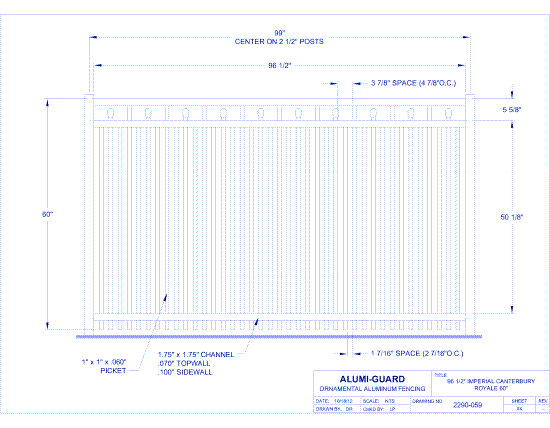 8' Imperial Salem 60" Royale (IM8C603S0-1)