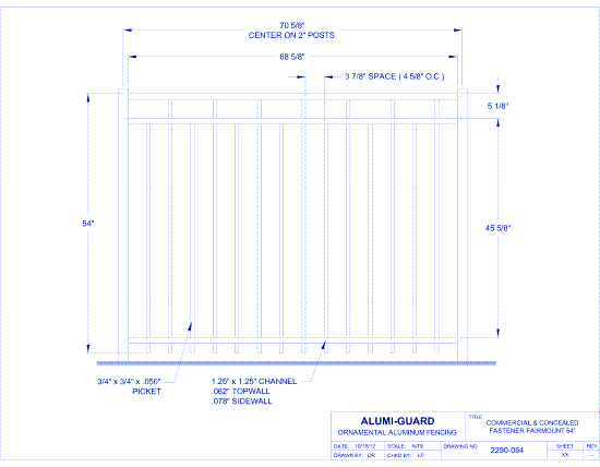 Commercial & Concealed Fastener Lexington 54" (CCFF543S)