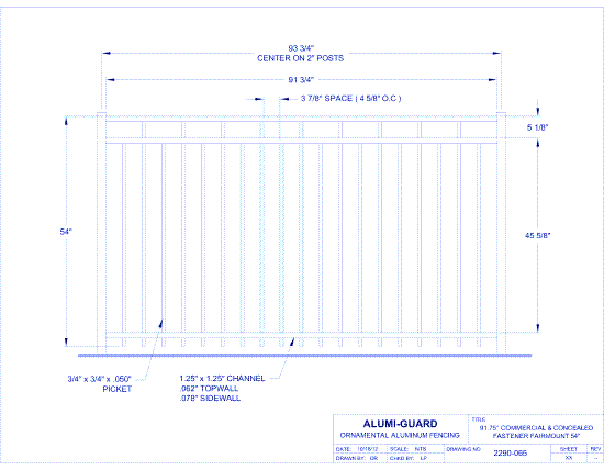 Concealed Fastener Commercial Lexington 54" (CFF543S)