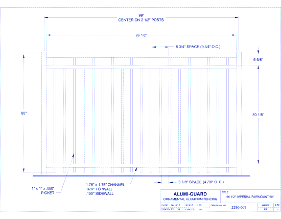 8' Imperial Lexington 60" (IM8F603S)