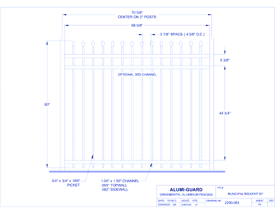 6' Municipal Newcastle 60" (M6B603S)