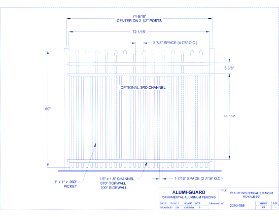 6' Industrial Newcastle 60" Royale (I6B603S0-1)