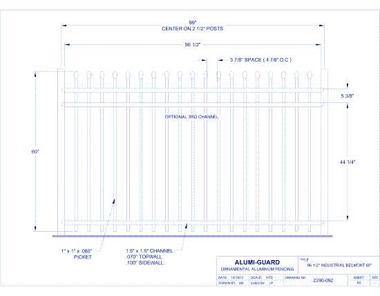 8' Industrial Newcastle 60" (I8B603S)