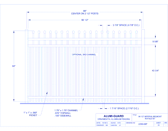 8' Imperial Newcastle 60" Royale (IM8B603S0-1)