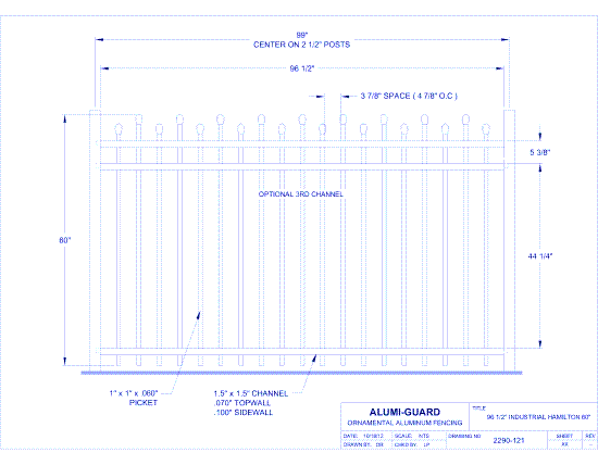 8' Industrial Newcastle Staggered 60" (I8H603S)