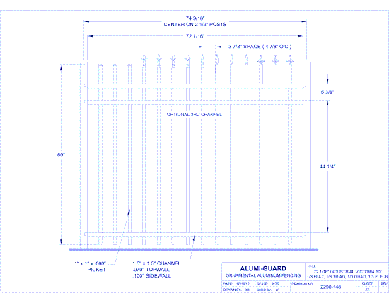 6' Industrial Orleans 60" (I6V603S-3)