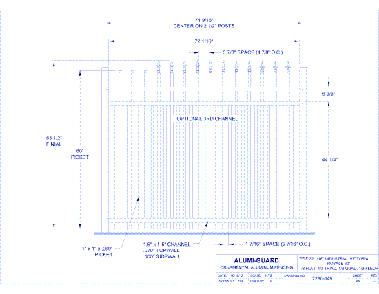 6' Industrial Orleans 60" Royale (I6V603S0-1-3)