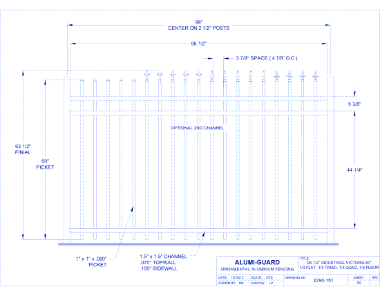 8' Industrial Orleans 60" (I8V603S-3)