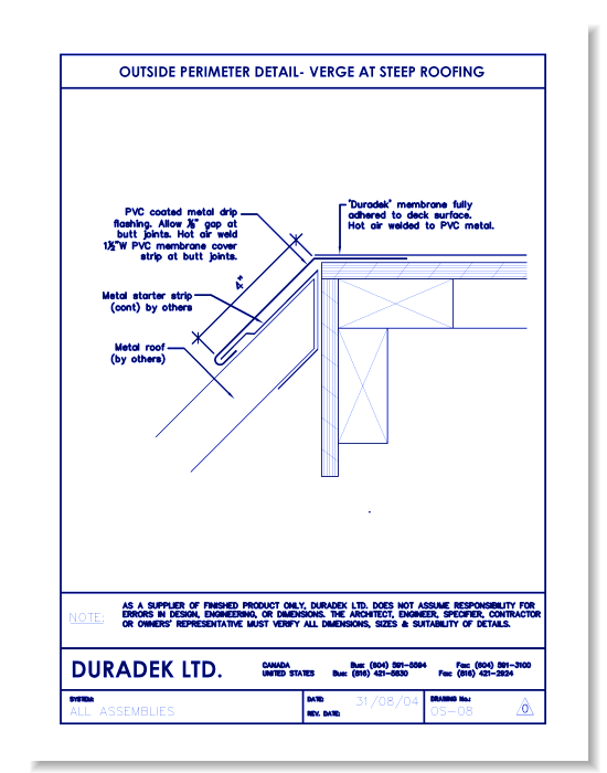 Outside Perimeter Detail OS-08 - Verge at Steep Roofing