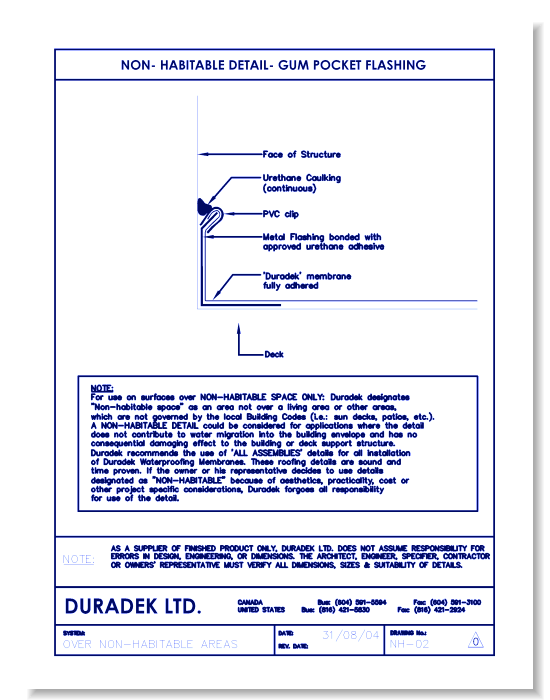 Non-habitable NH-02 - Gum Pocket Flashing