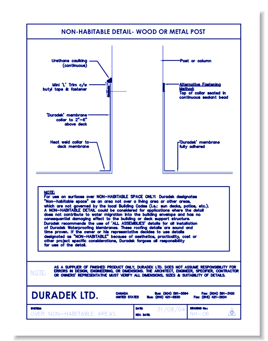 Non-habitable NH-06 - Wood or Metal Post