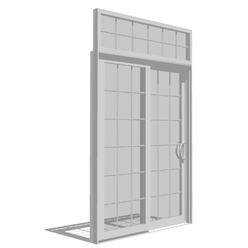 Impervia Series: Sliding Patio Door, Vent Fixed with Transom