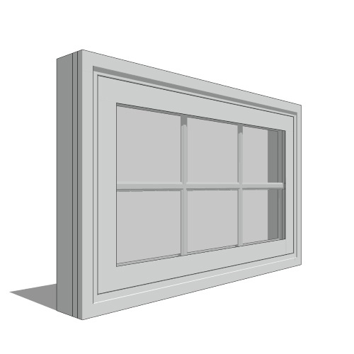 CAD Drawings BIM Models Pella Corporation Impervia Series, Casement Window, Transom Unit