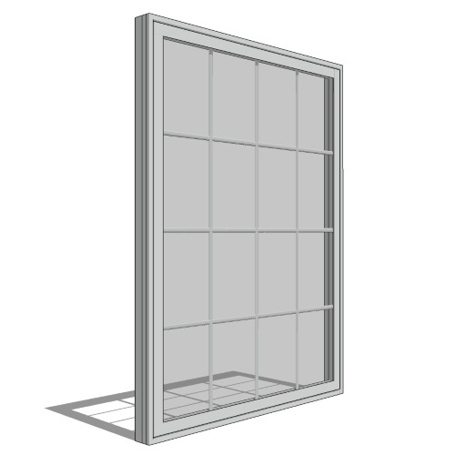 CAD Drawings BIM Models Pella Corporation Impervia Series, Single Hung Window, Fixed Unit