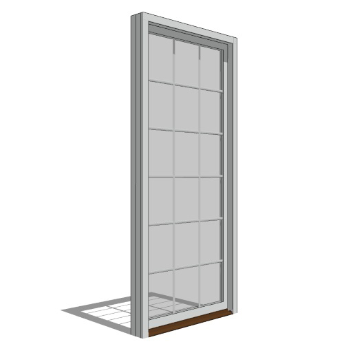 CAD Drawings BIM Models Pella Corporation Impervia Series Sliding Patio Door, Single, Fixed Units