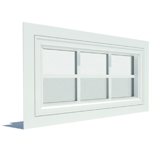 CAD Drawings BIM Models Pella Corporation 250 Series Awning Window, Fixed Unit, Flush Flange