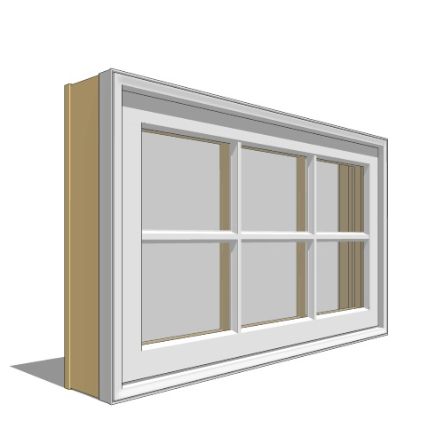 CAD Drawings BIM Models Pella Corporation Pella Reserve, Clad, Wood, Double-Hung Window, Transom Unit