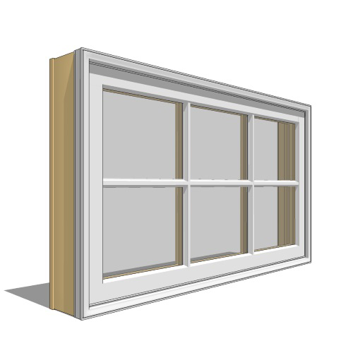 CAD Drawings BIM Models Pella Corporation Pella Reserve, Clad, Wood, Awning Window, Fixed Unit