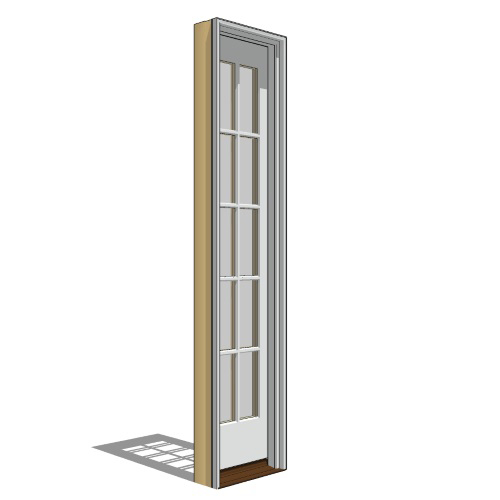 CAD Drawings BIM Models Pella Corporation Pella Reserve, Clad, Wood, In-Swing Door, French-Single, Sidelight Units
