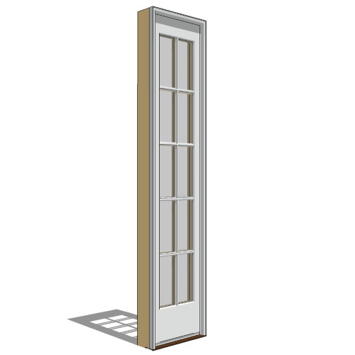 CAD Drawings BIM Models Pella Corporation Pella Reserve, Clad, Wood, Out-Swing Door, French-Single, Sidelight Units