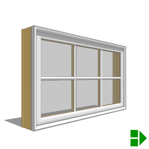 CAD Drawings BIM Models Pella Corporation Lifestyle Dual-Pane Series Awning Window, Fixed Units