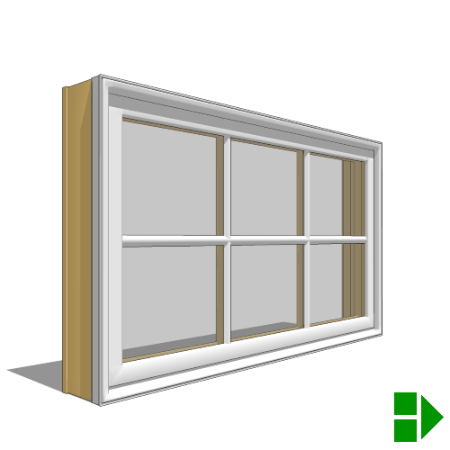 CAD Drawings BIM Models Pella Corporation Lifestyle Dual-Pane Series Awning Window, Vent Units