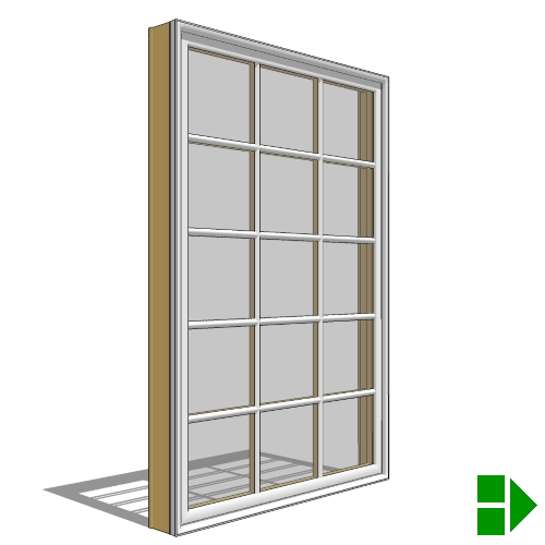 CAD Drawings BIM Models Pella Corporation Lifestyle Dual-Pane Series Casement Window, Fixed Units