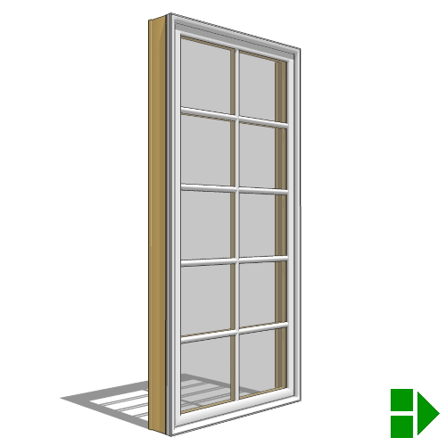 CAD Drawings BIM Models Pella Corporation Lifestyle Dual-Pane Series Casement Window, Vent Units