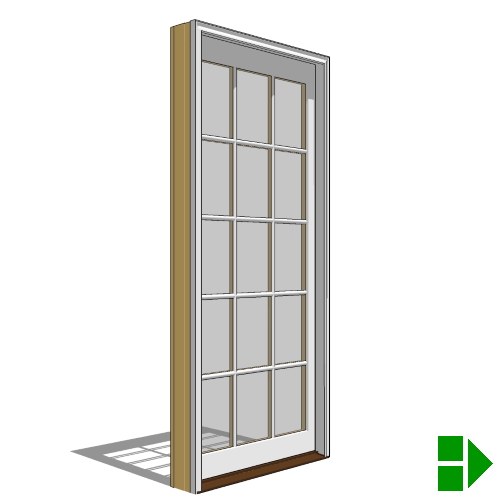 CAD Drawings BIM Models Pella Corporation Lifestyle Dual-Pane Series Sliding Window, Single, Fixed Units