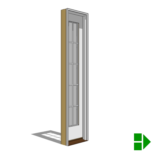 CAD Drawings BIM Models Pella Corporation Lifestyle Triple-Pane Series In-Swing Door, Sidelight Units