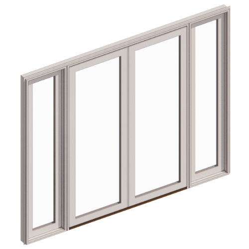 View 250 Series Hinged Door, Double Outswing, Sidelights