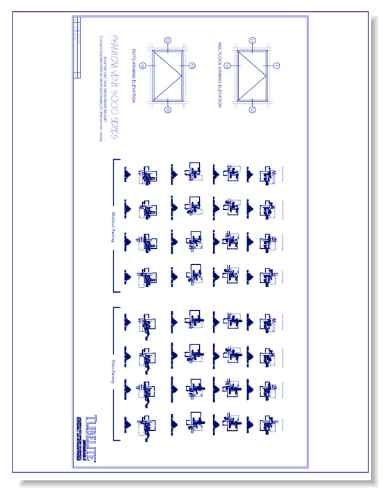 Phantom Vent 5000 Window: Awning Window with Standard Frame - Roto Lock