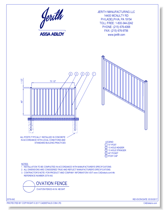 Ovation Fence 48 In. Height