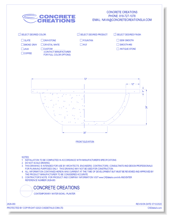 Contemporary Water Bowl / Planter