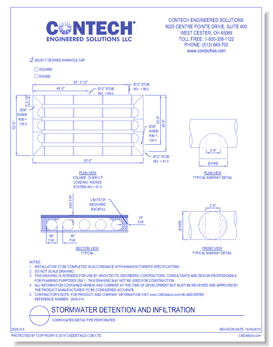 Corrugated Metal Pipe Perforated