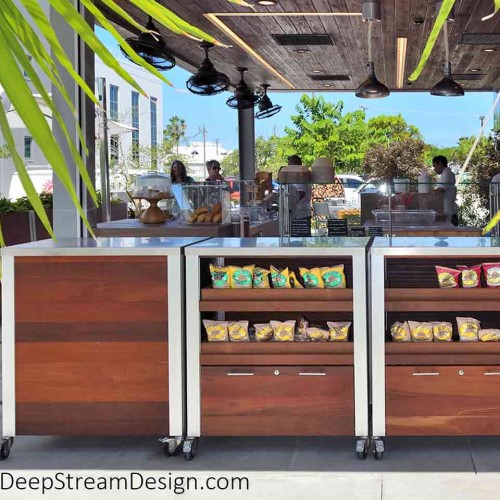 View Custom Resort and Restaurant Fixtures from Carts to Screen Wall Planters
