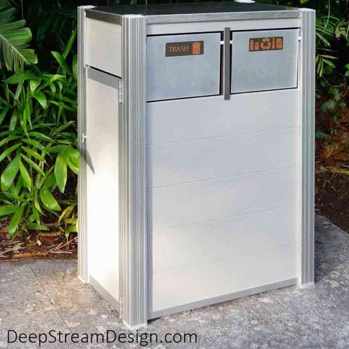 CAD Drawings DeepStream Designs Oahu Modern Commercial Recycling or Trash Receptacle