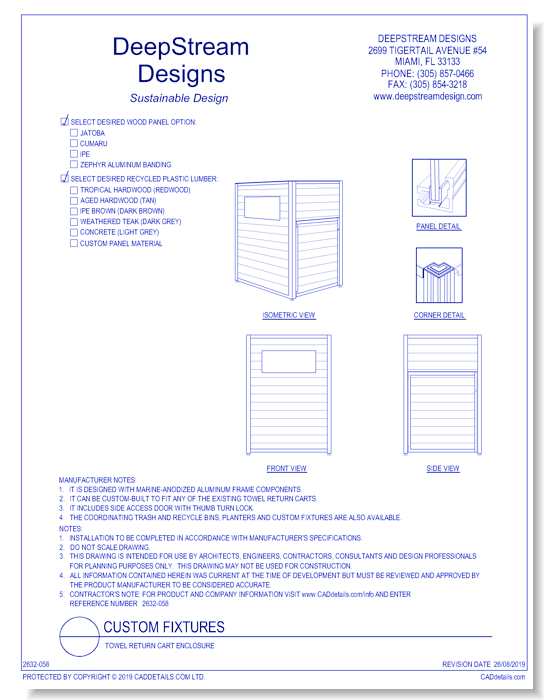 Towel Return Cart Enclosure