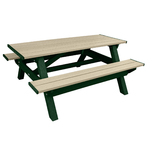 CAD Drawings BIM Models DOGIPOT DOGIPARK® 6' Poly Picnic Table ( 7791-GS )