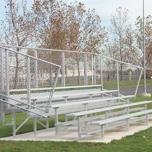 CAD Drawings National Recreation Systems, Inc. 5 Row Standard Bleachers With Chainlink Guardrails ( NA-0515STD_CL )