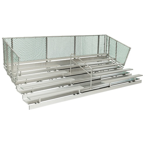 CAD Drawings National Recreation Systems, Inc. 5 Row Deluxe Bleachers With Chainlink Guardrails ( NA-0515DLX_CLC )