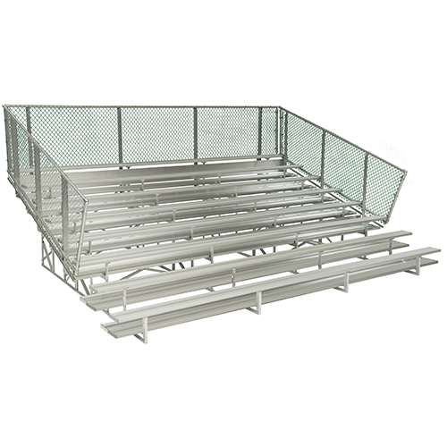 CAD Drawings National Recreation Systems, Inc. 8 Row Preferred Bleachers With Chainlink Guardrails ( NA-0815PRF_CL )