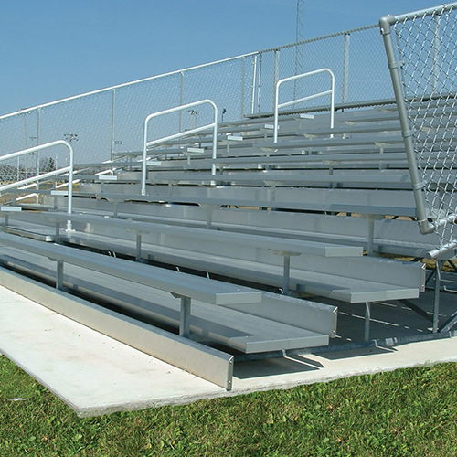 CAD Drawings National Recreation Systems, Inc. 10 Row Deluxe Bleachers With Chainlink Guardrails ( NA-1015DLX_CLC )